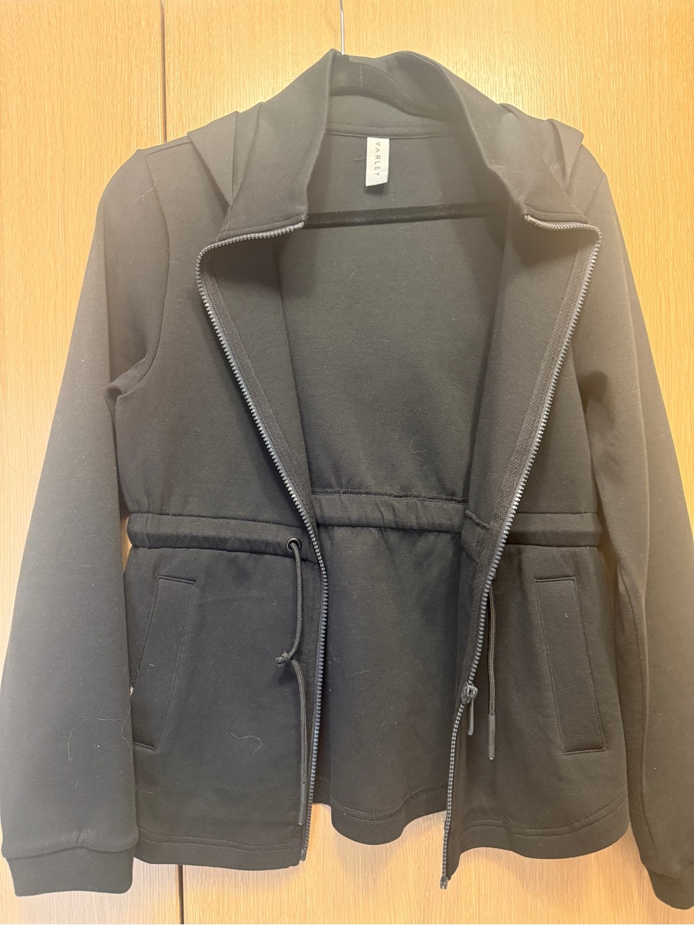 Varley Black Utility Zip Hoodie Jacket